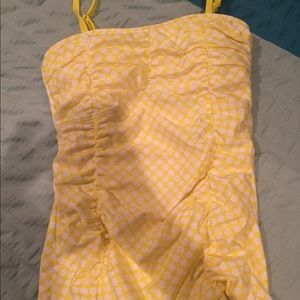 Brand new yellow polka dot tankini top-Lime Ricki